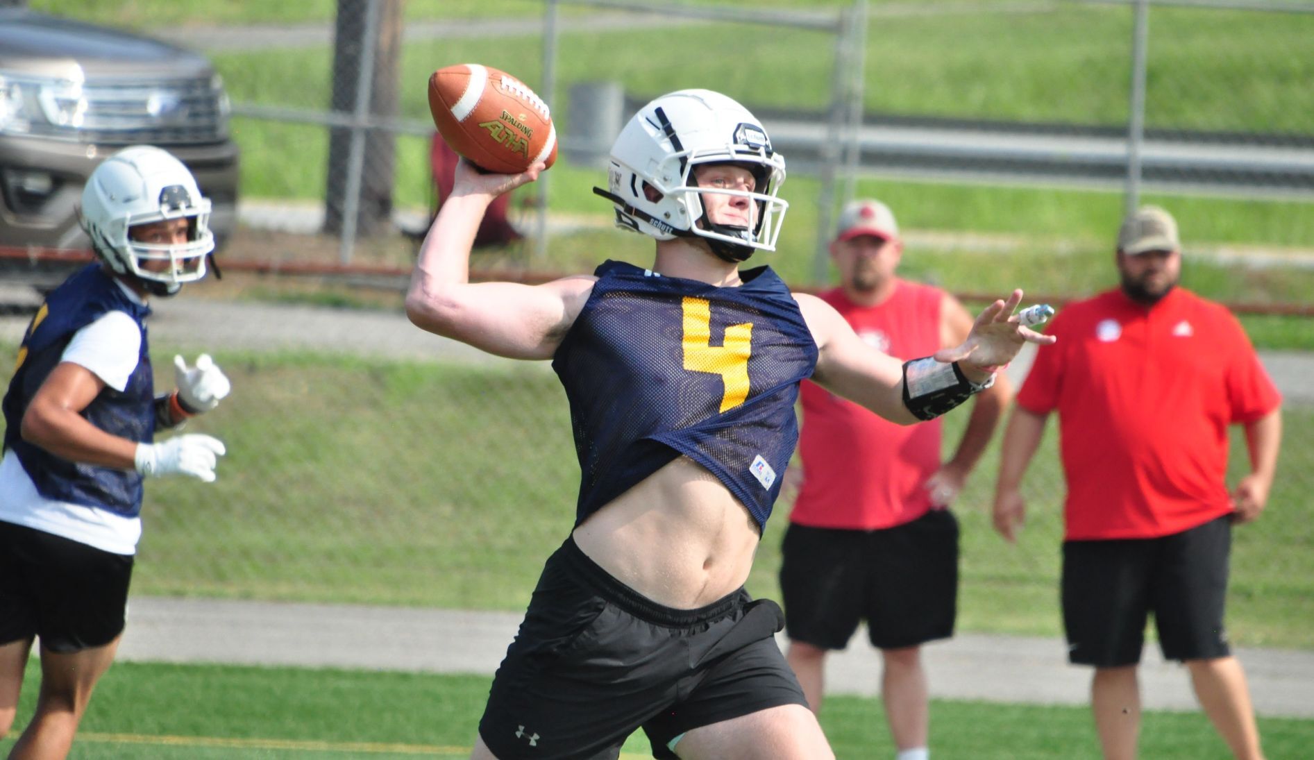 20210721-log-chap 7 on 7 Logan QB Jordan Hayes throws